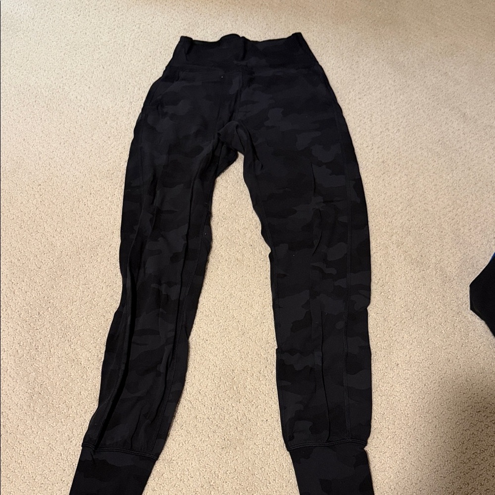 lululemon athletica Black Camo Track Pants